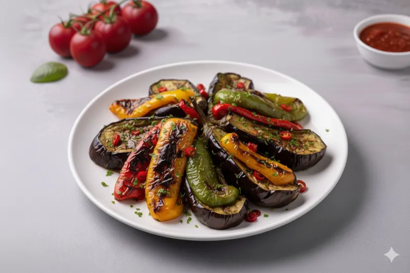 Közlenmiş Patlıcan-Biber